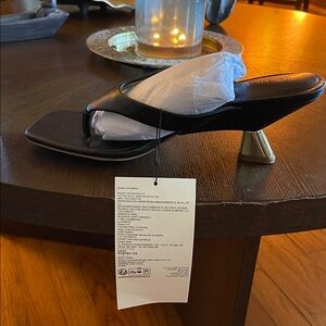 The Drop sculpted heel thong sandals